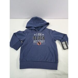 Well Worn Toddler Hoodie I Am Black History Blue Pullover Sweatshirt 2T